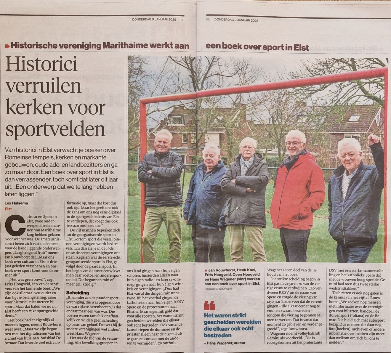 Boek over sport in Elst in de Gelderlander